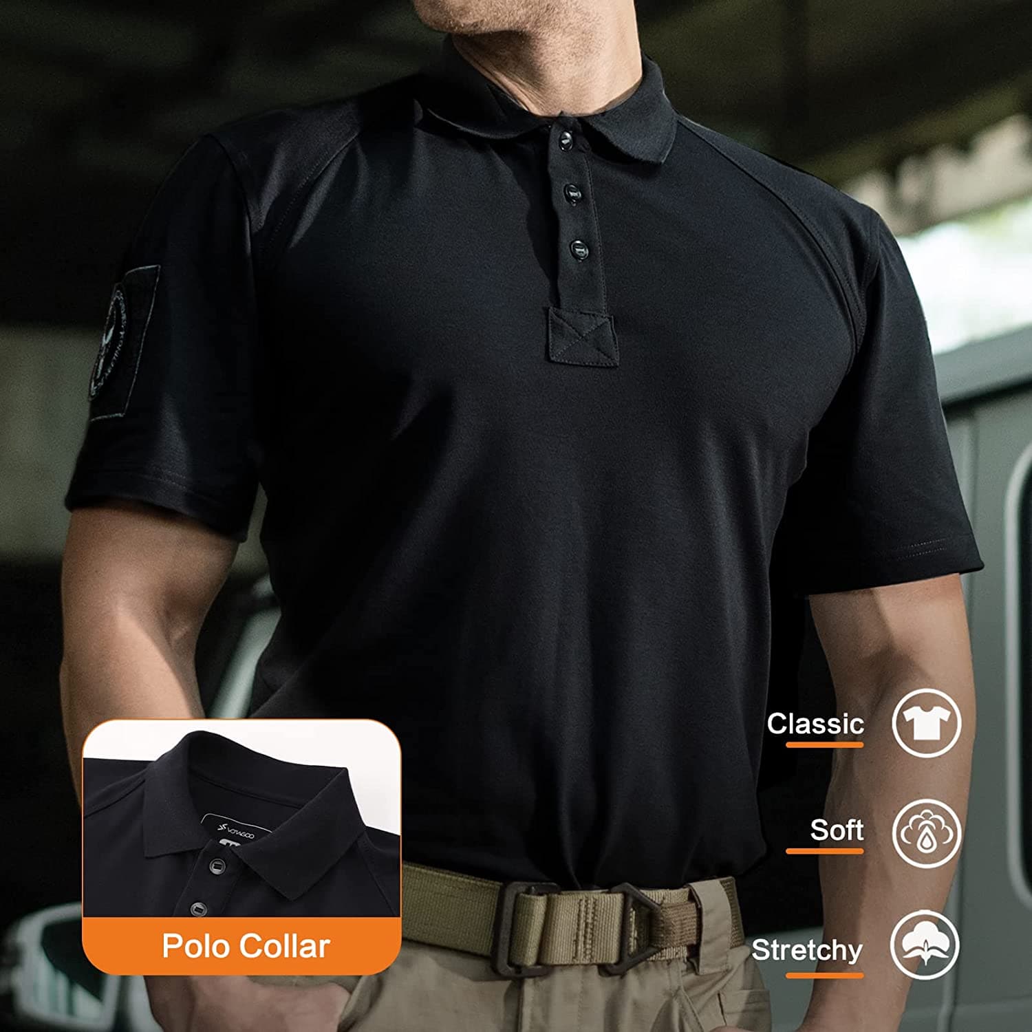 Men's Tactical Classic Fit Performance Polo Short Sleeve-2