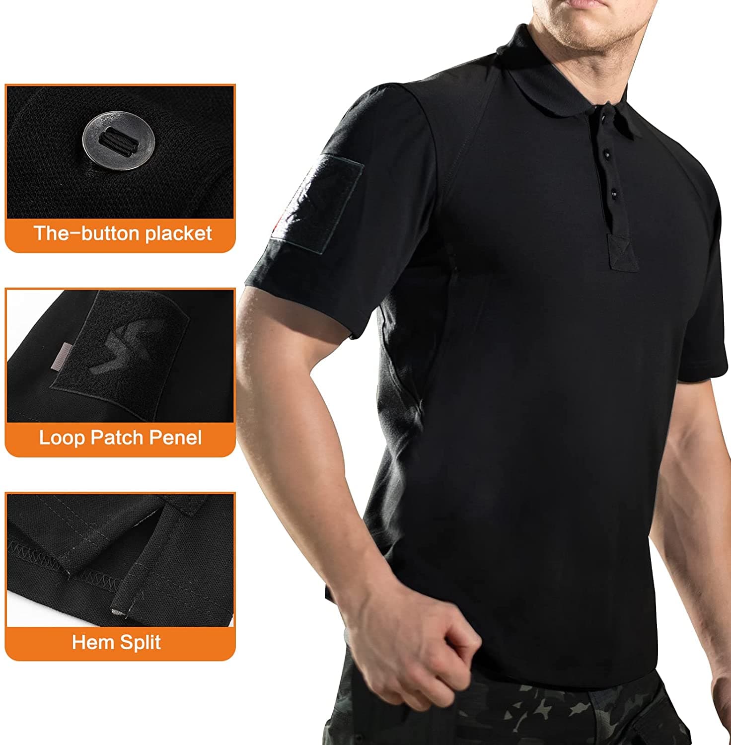 Men's Tactical Classic Fit Performance Polo Short Sleeve-4