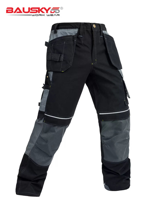 100% Cotton Cargo Pants with Detachable Knee Reinforcement Pockets [B125]-1