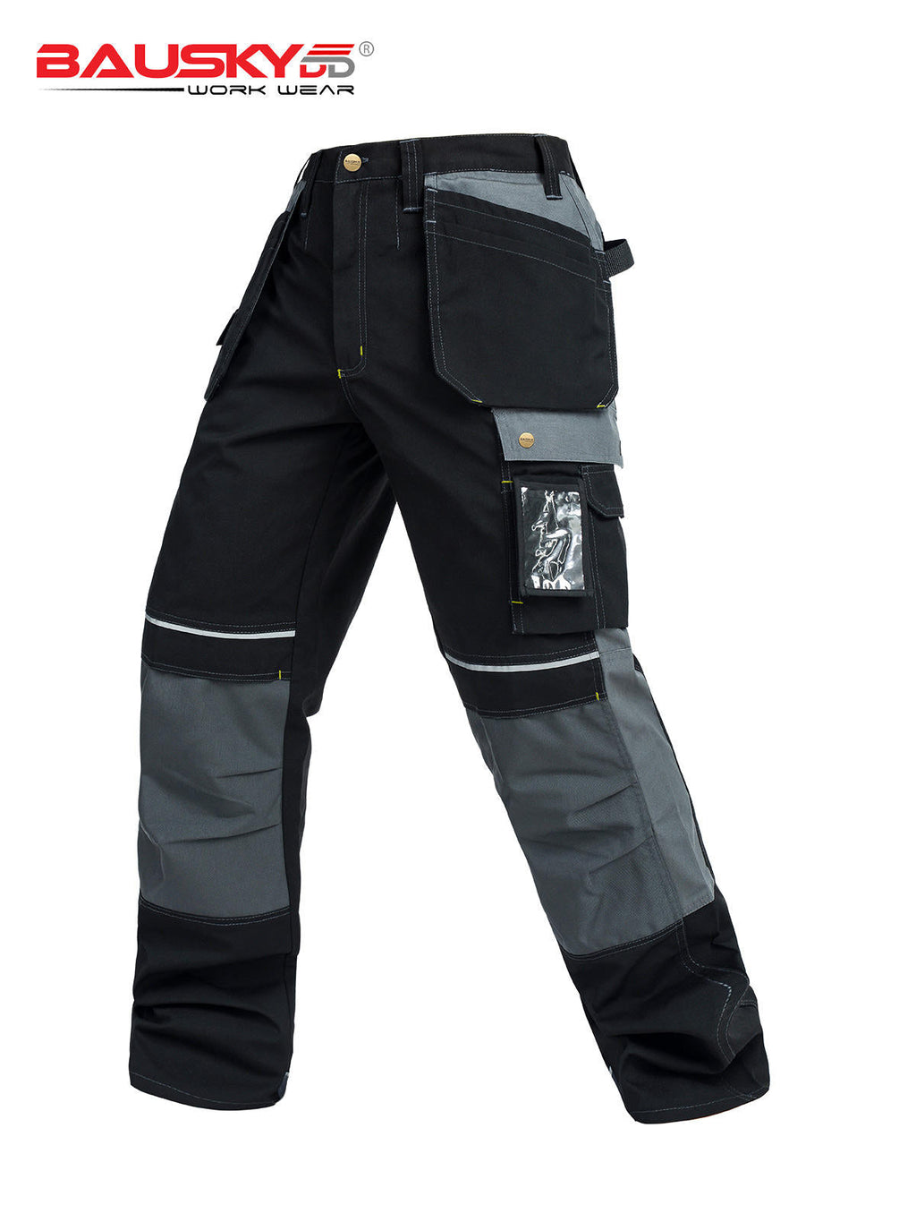 100% Cotton Cargo Pants with Detachable Knee Reinforcement Pockets [B125]-2