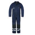 Cotton Coveralls for Mechanics with Reflective Stripes, Multi Pockets & Knee Pad [B135]-0