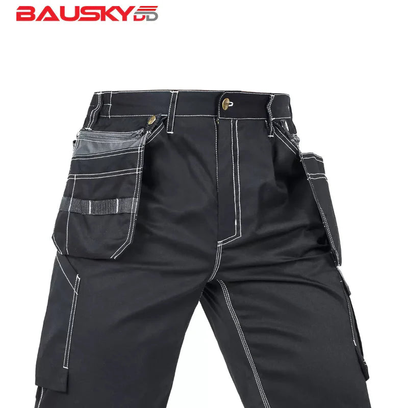 Utility Work Shorts with Detachable Tool Pockets [B219]