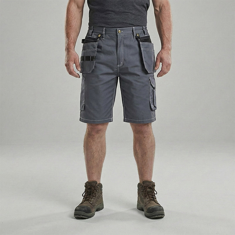 Utility Work Shorts with Detachable Tool Pockets [B219]