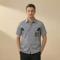 Short-Sleeve Summer Work Shirt – Lightweight Cotton Blend with Reflective Trim [B230]