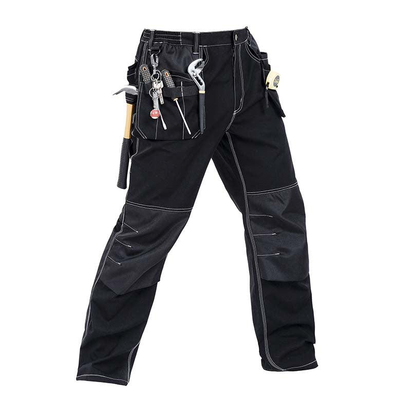 Durable Polyester Cotton Cargo Pants for Work with Installable Knee Pads,Multi-Pockets, Comfort Fit for Construction Workers[B129]-2