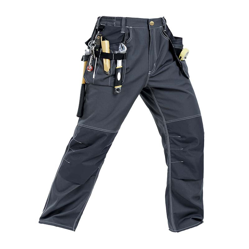 Durable Polyester Cotton Cargo Pants for Work with Installable Knee Pads,Multi-Pockets, Comfort Fit for Construction Workers[B129]-3