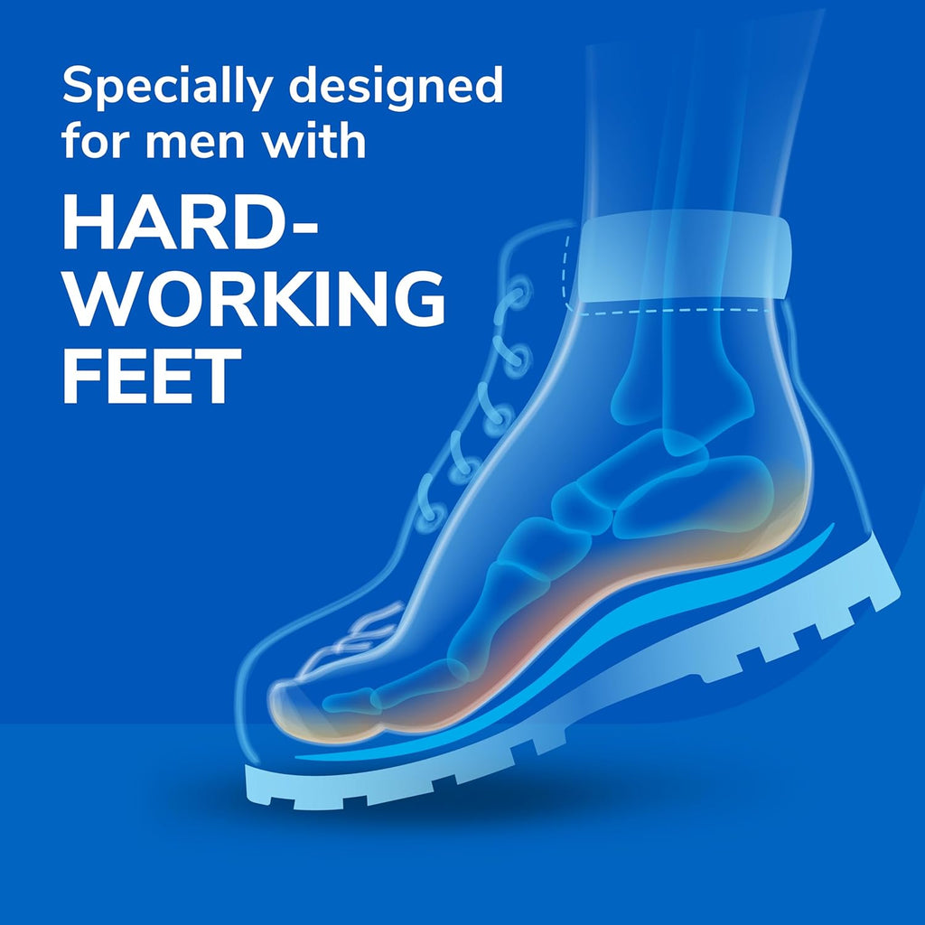 ® Work All-Day Superior Comfort Insoles (With) Massaging Gel®, Men, 1 Pair, Trim to Fit